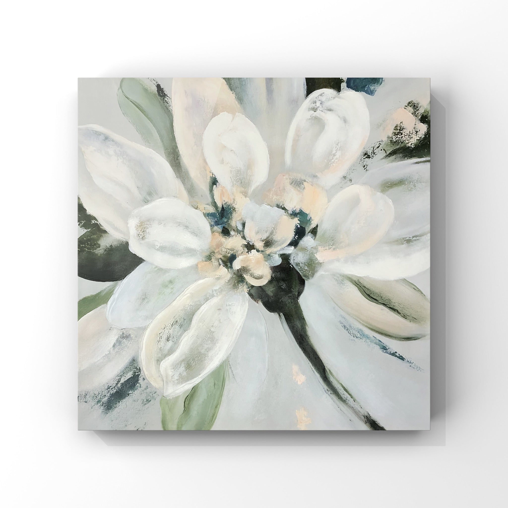 Floral Painting | Hand-Painted Canvas | Abstract Wall Art – EKM Art Studio