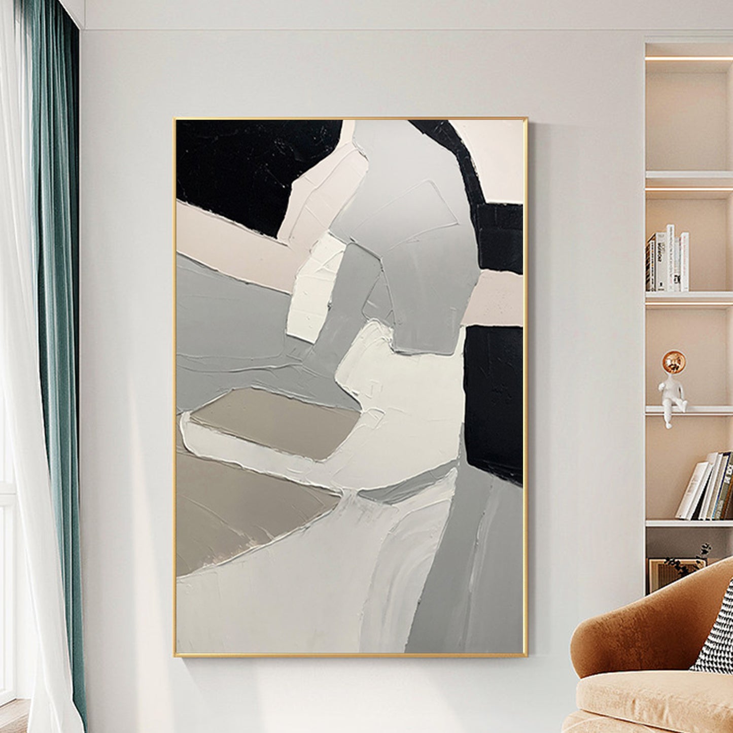 MINIMALIST PAINTING,WHOOP,HAND-PAINTED CANVAS
