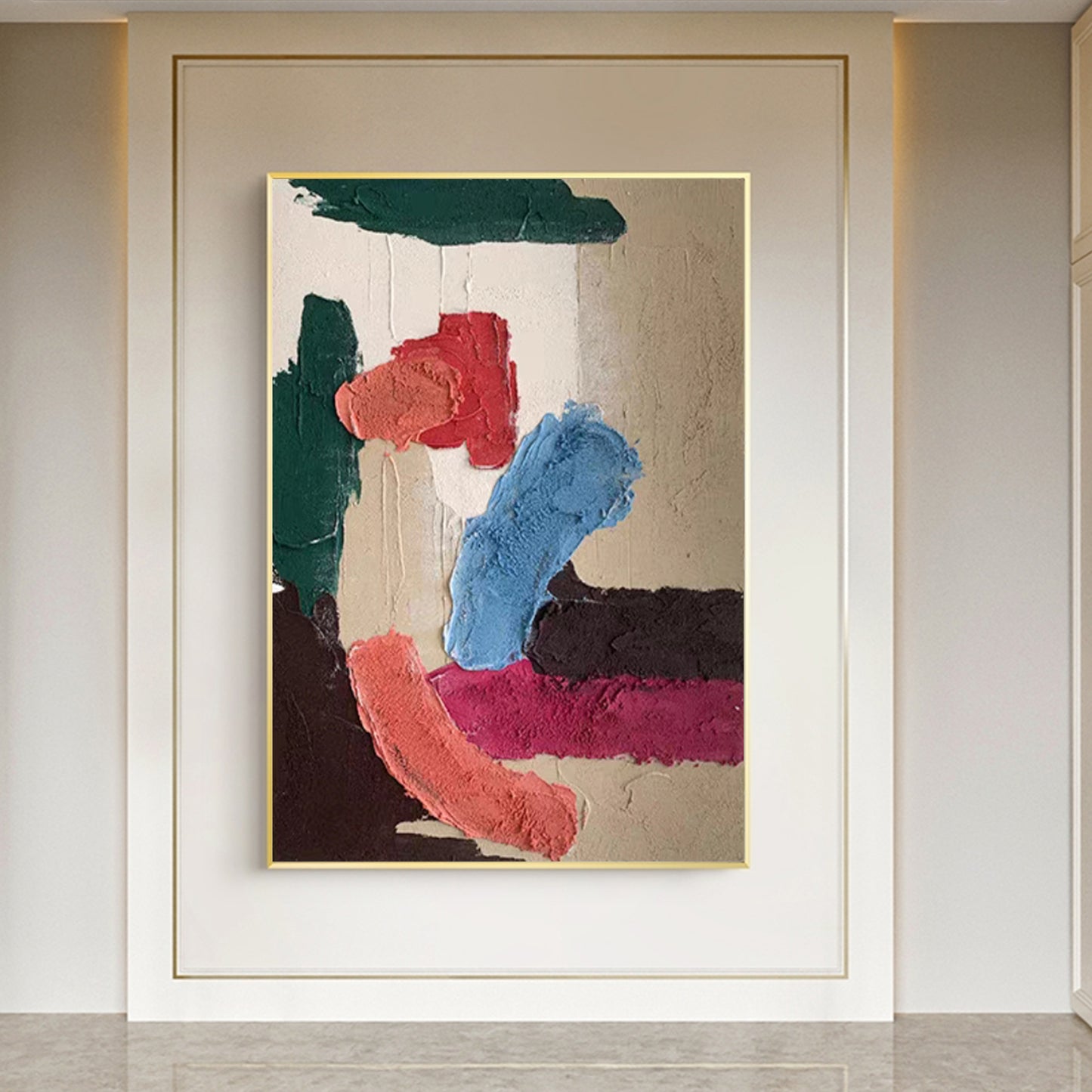 MINIMALIST PAINTING,JOY,HAND-PAINTED CANVAS