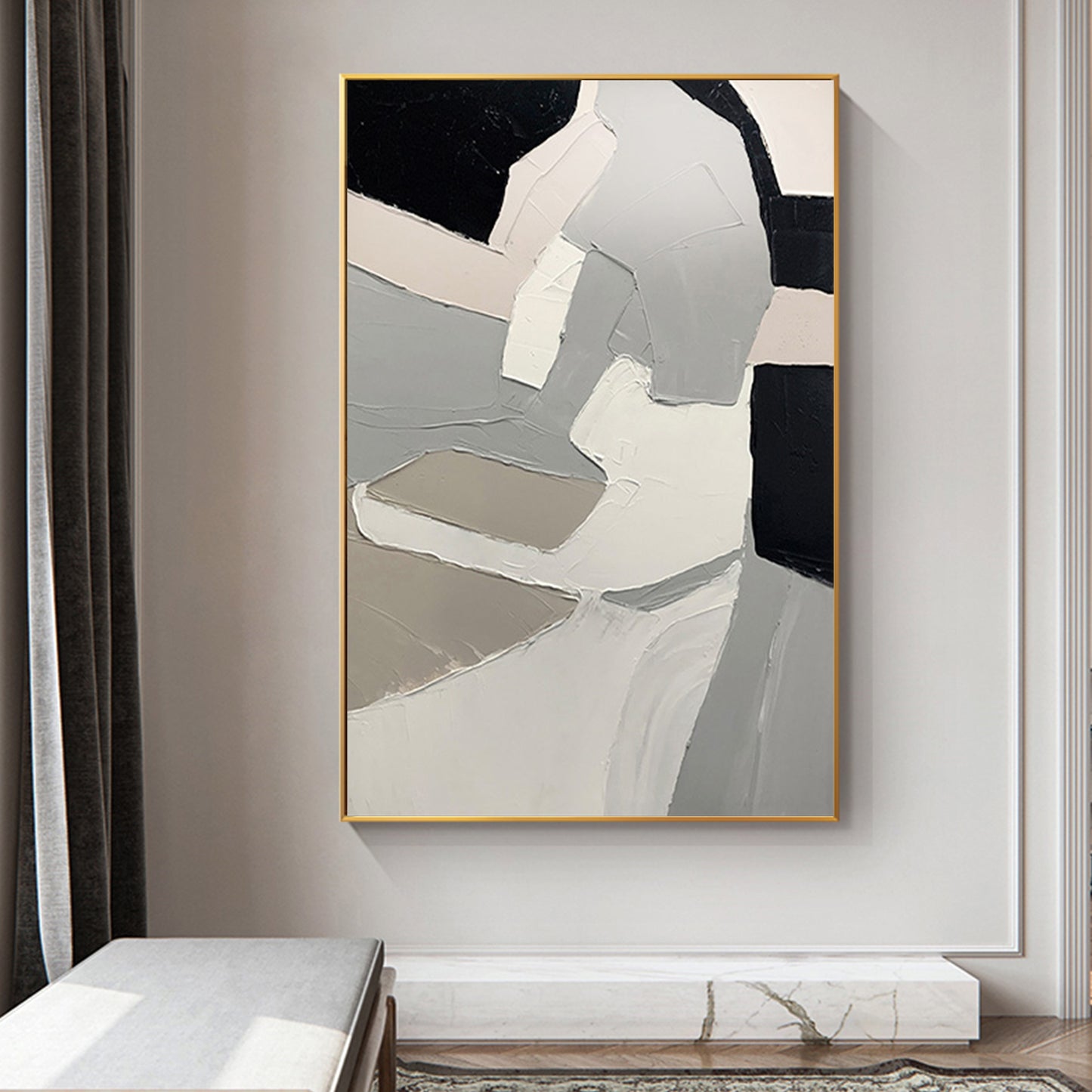 MINIMALIST PAINTING,WHOOP,HAND-PAINTED CANVAS