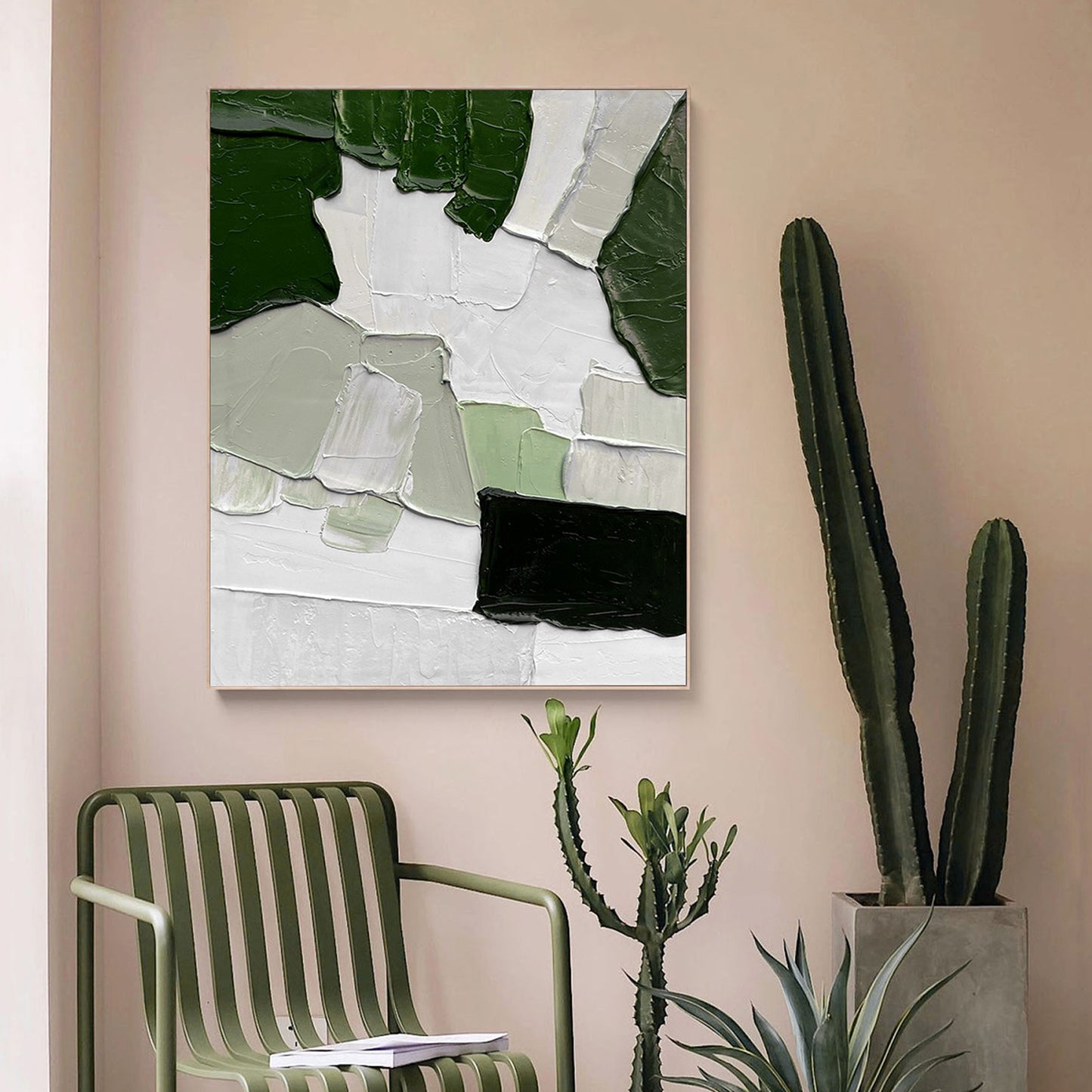 MINIMALIST PAINTING,NEW ROUND,HAND-PAINTED CANVAS