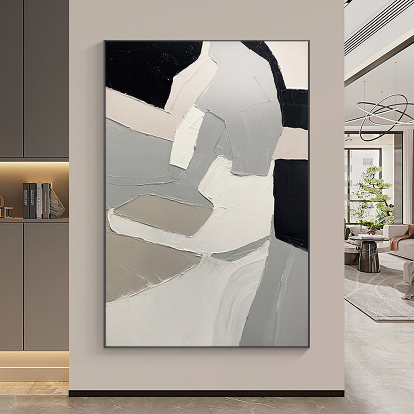MINIMALIST PAINTING,WHOOP,HAND-PAINTED CANVAS