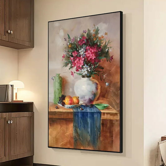 FLOWER PAINTING, CLASS BLOOM, HAND-PAINTED CANVAS