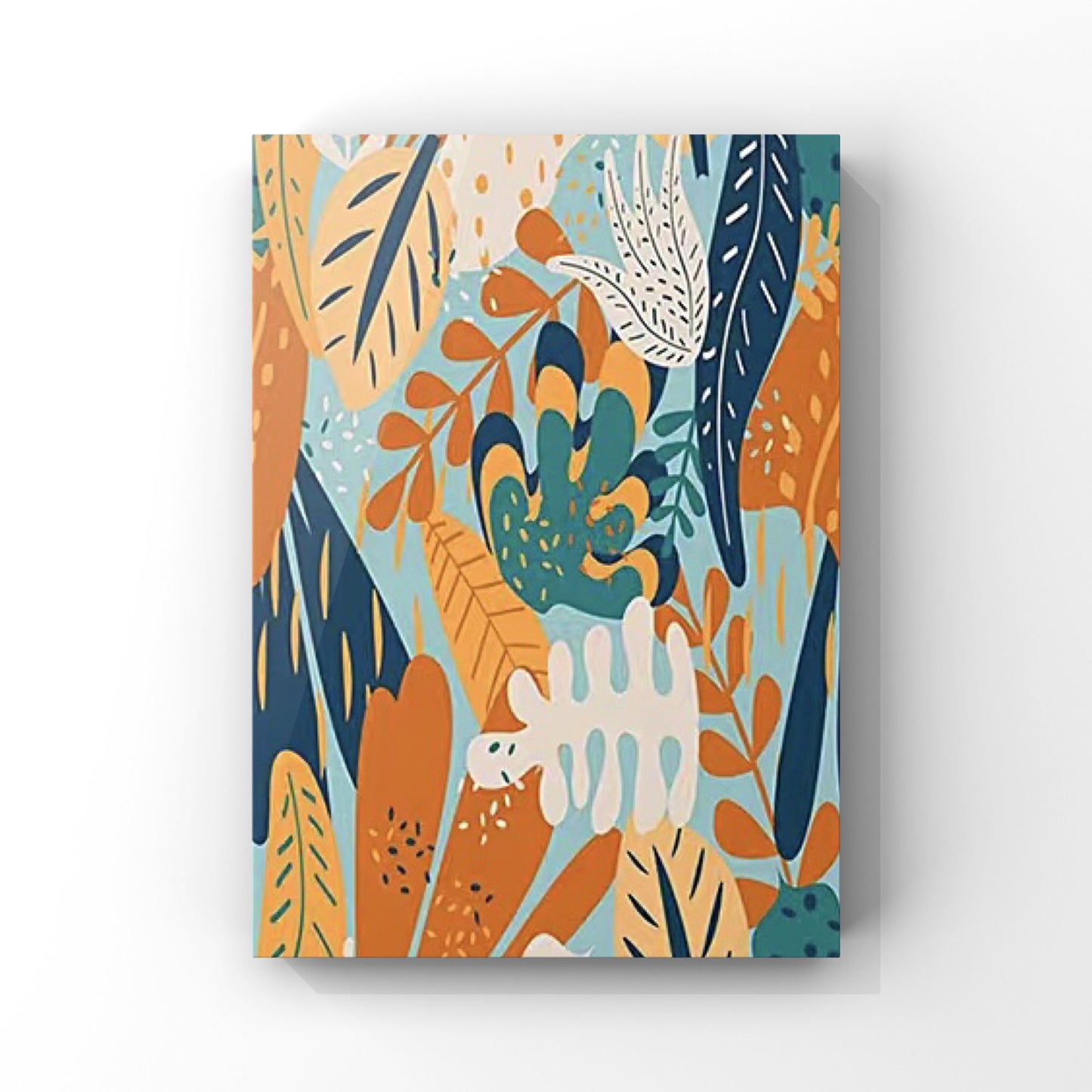 FLOWER PAINTING, HAND-PAINTED CANVAS, JUNGLE ADVENTURE