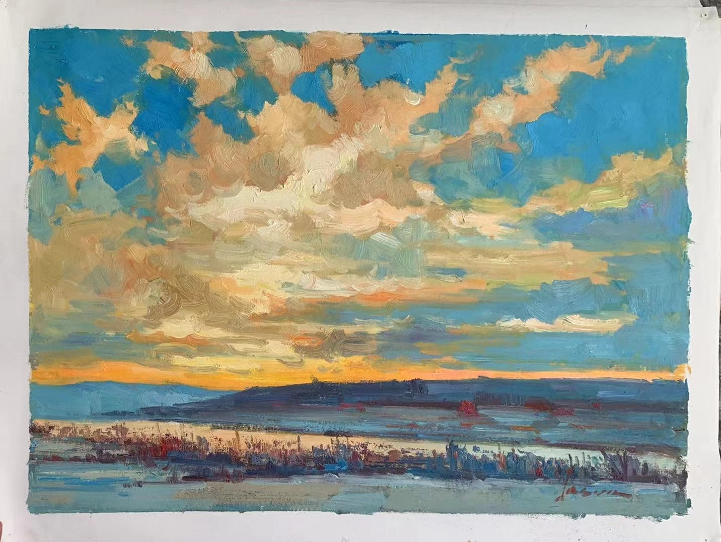 Abstract Landscape Painting for SunSet: Wall Art Australia