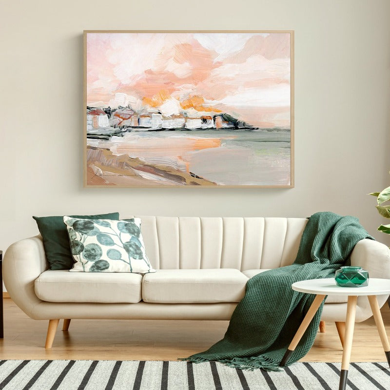 Coastal View, Landscape Painting Australia, Hand-painted Canvas