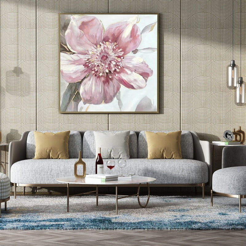 Set of 2 Pink Flower, Hand-painted Canvas, Floral Painting Australia,artist during impressionism era,artist edvard munch,artist edvard munch paintings,artist famous for dots