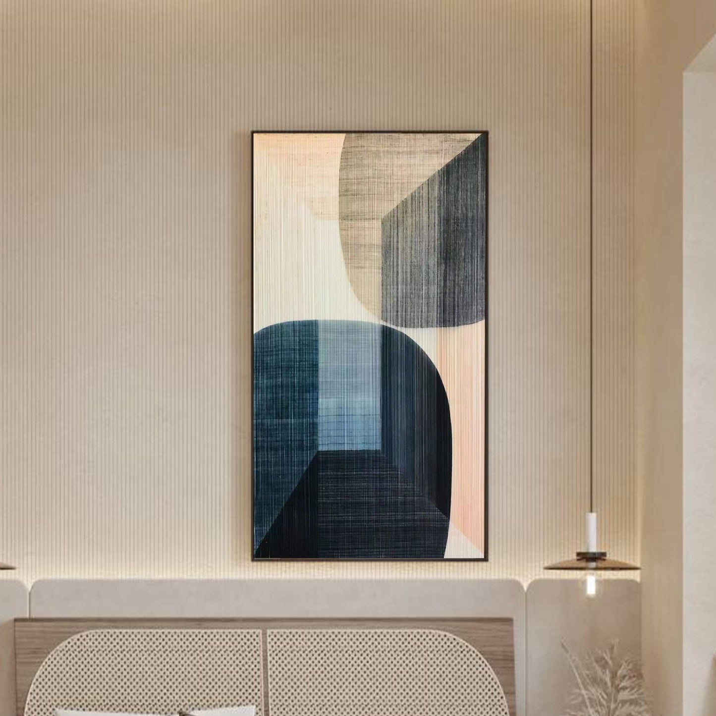 Navy Blue Minimalist Painting Australia, Hand-painted Canvas,artling singapore,artlink singapore,arts and impressionism,arts artists artwork,arts in manila