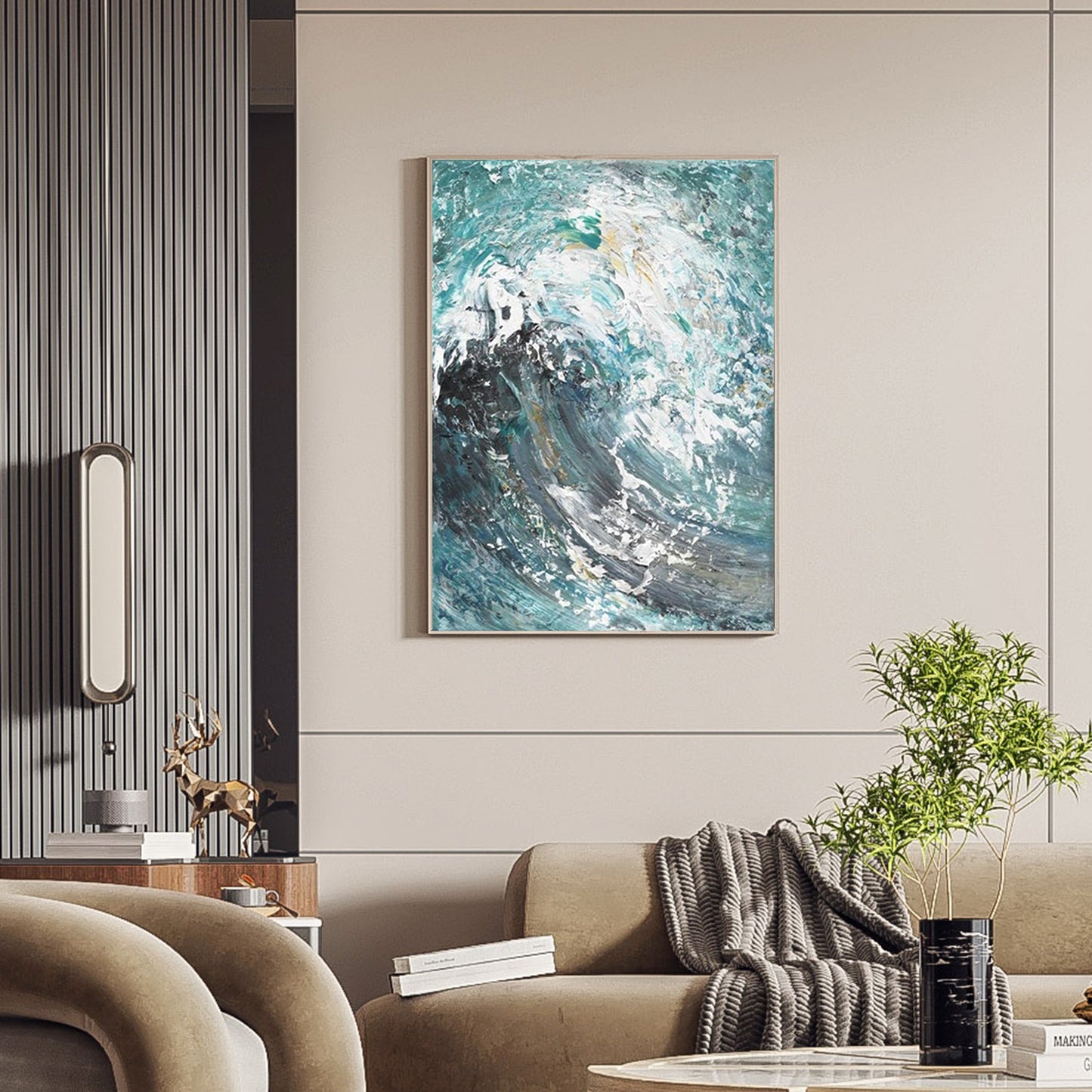 Sea Wave, Landscapes Painting Australia, Hand-painted Canvas,artist of impressionism art,artist of impressionism era,artist of surrealism,artist original paintings for sale,artist painting landscape