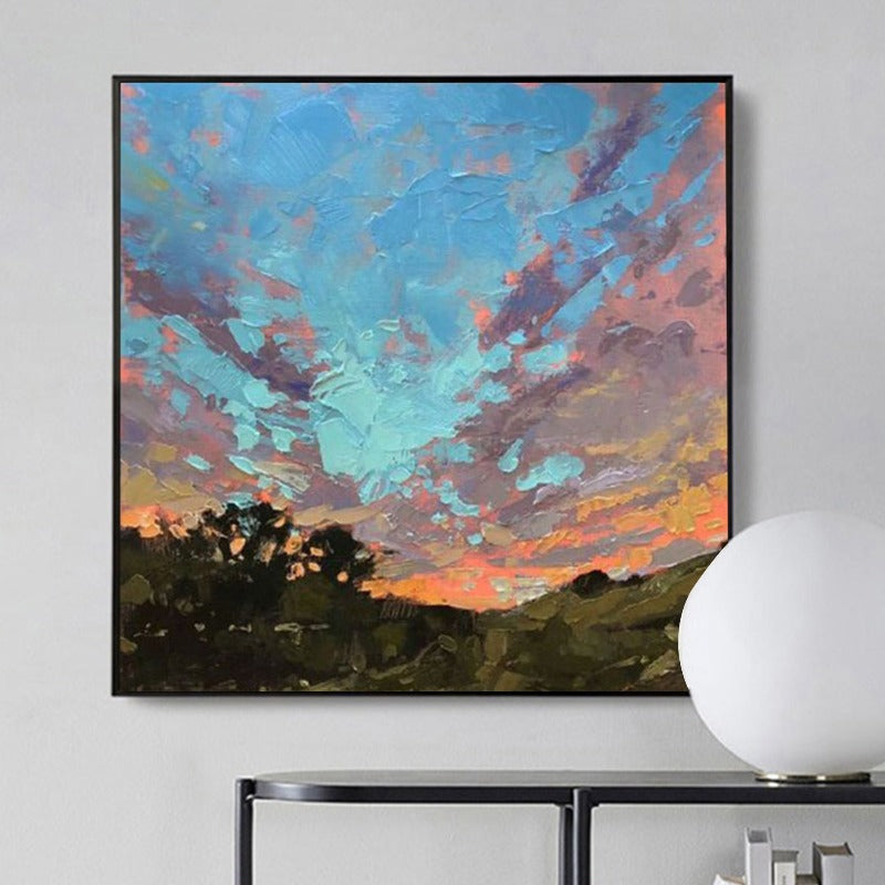 Sunset on the Land, Landscape Painting Australia, Hand-painted Canvas,best art gallery in singapore,best art gallery near me,best art gallery websites,best art investments 2020