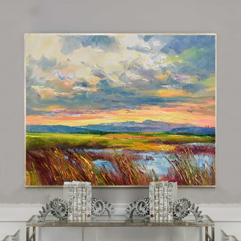 The Prairie, Landscape Painting Australia, Hand-painted Canvas,best abstract wall art,best acrylic art,best acrylic artists,best acrylic painting on canvas,best app for selling paintings