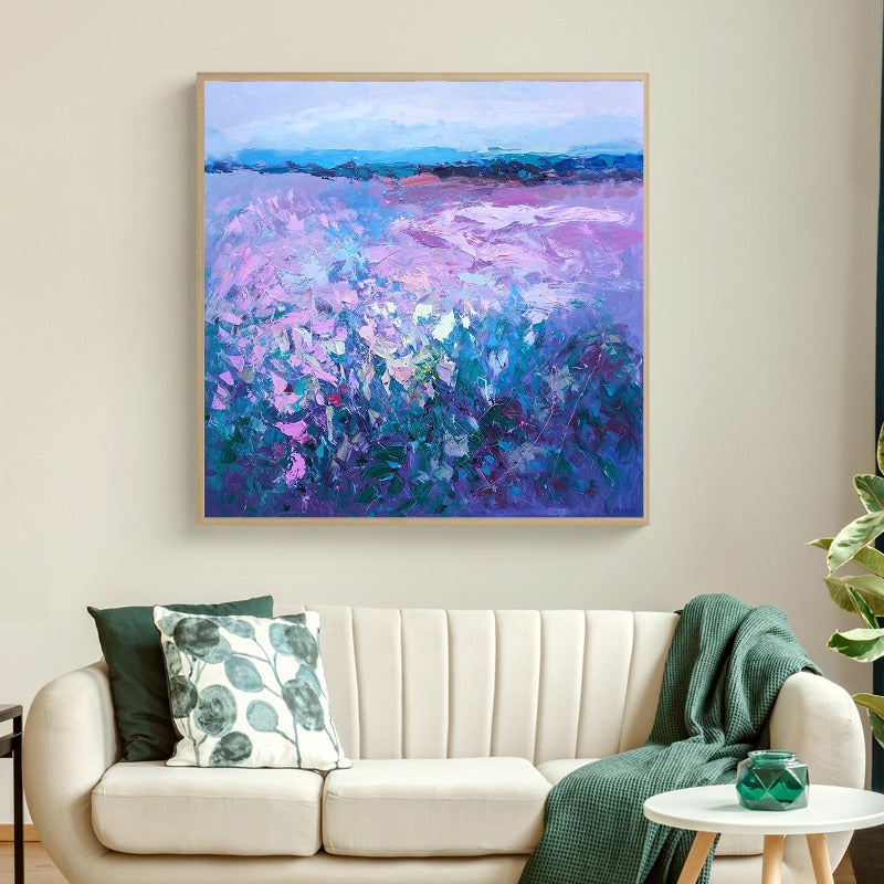 Lavender Land, Landscape Painting Australia, Hand-painted Canvas,best online platform to sell art,best online shop for artists,best original art websites,best paint for impressionism,best painters 2020,best painting artists 2020,best painting selling website,best painting sites