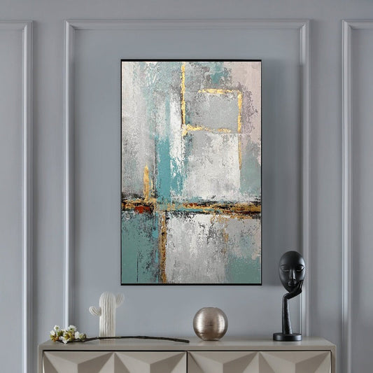Golden Block, Abstract Painting Australia, Hand-painted Canvas,compare impressionism and post impressionism,concept landscape art,conceptual minimalism,consignment art galleries,consignment art near me,consignment art stores near me,construction sculptures
