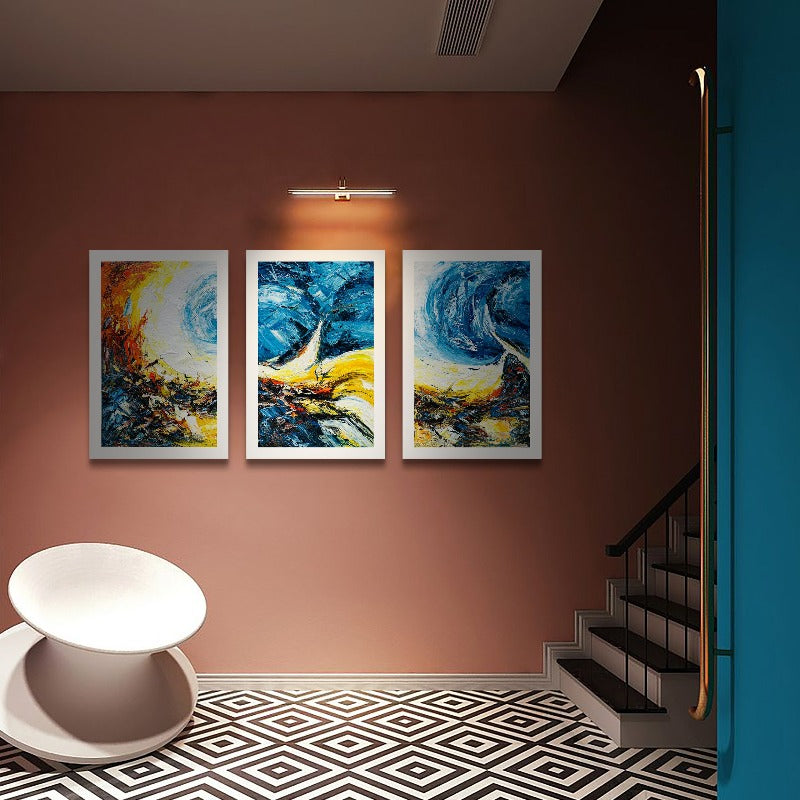 Set of 3 Large Original Oil Painting Australia, Office Wall Decor,art style abstract expressionism,art style of edvard munch,art style of impressionism,art style surrealism
