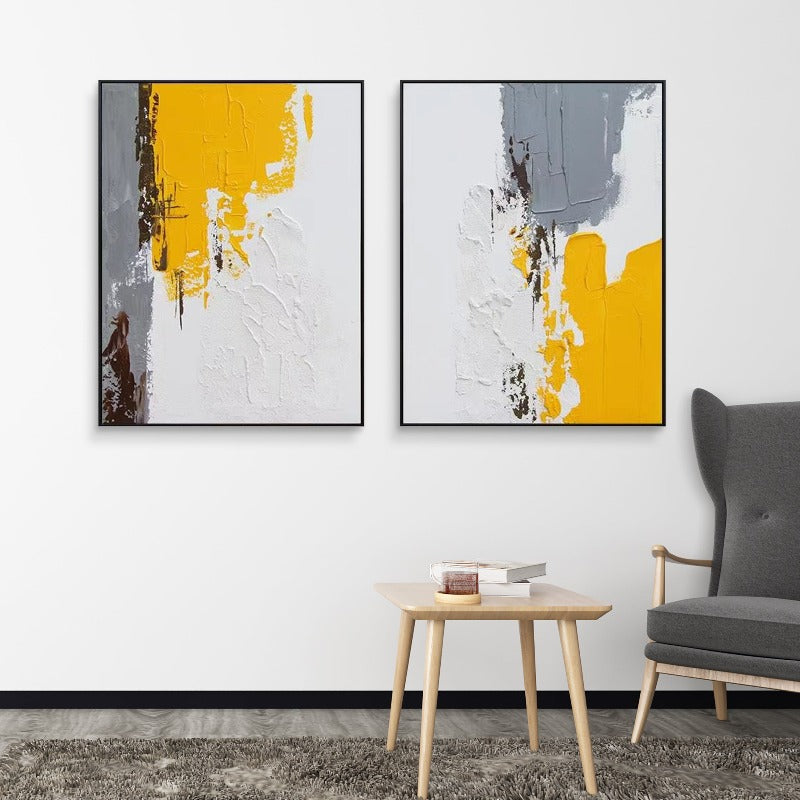 Set of 2 Large Original Oil Painting Australia, Modern Home Decor,artist hirst,,artist hockney paintings,artist in abstract expressionism,artist in abstractionism