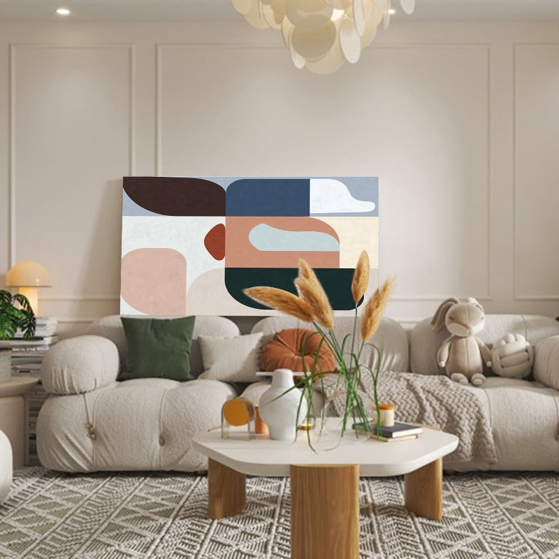 Colorful Blocks, Minimalist Painting Australia, Hand-painted Canvas,artwork of abstract expressionism,artwork of abstractionism,,artwork of contemporary art
