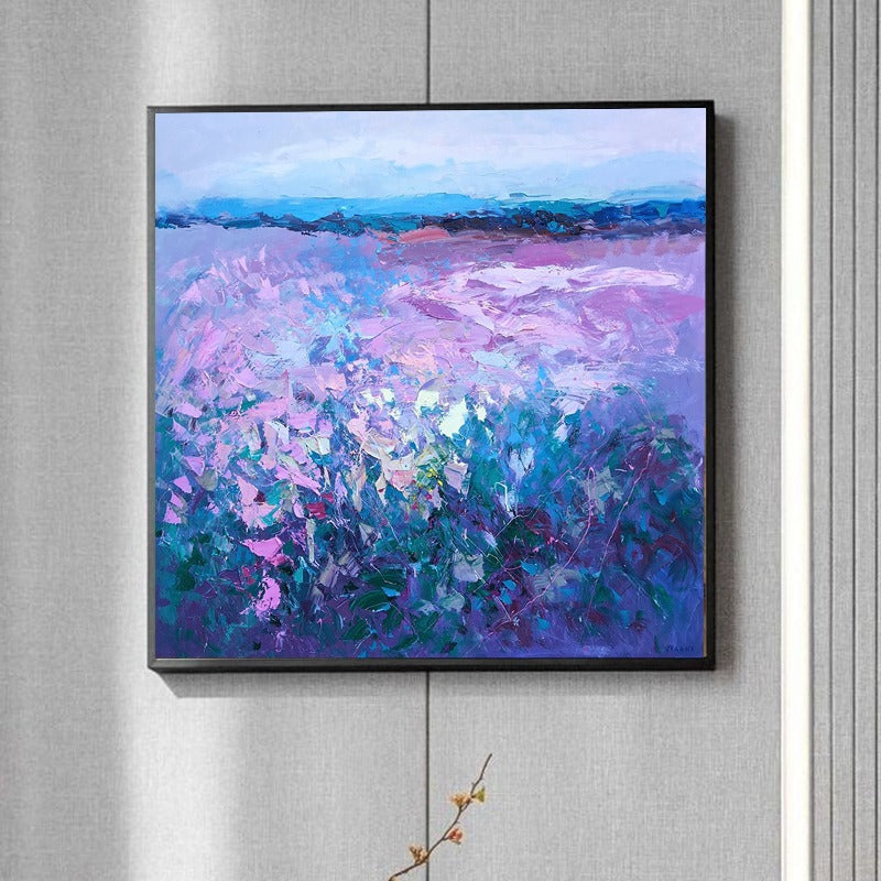 Lavender Land, Landscape Painting Australia, Hand-painted Canvas,best online platform to sell art,best online shop for artists,best original art websites,best paint for impressionism,best painters 2020,best painting artists 2020,best painting selling website,best painting sites