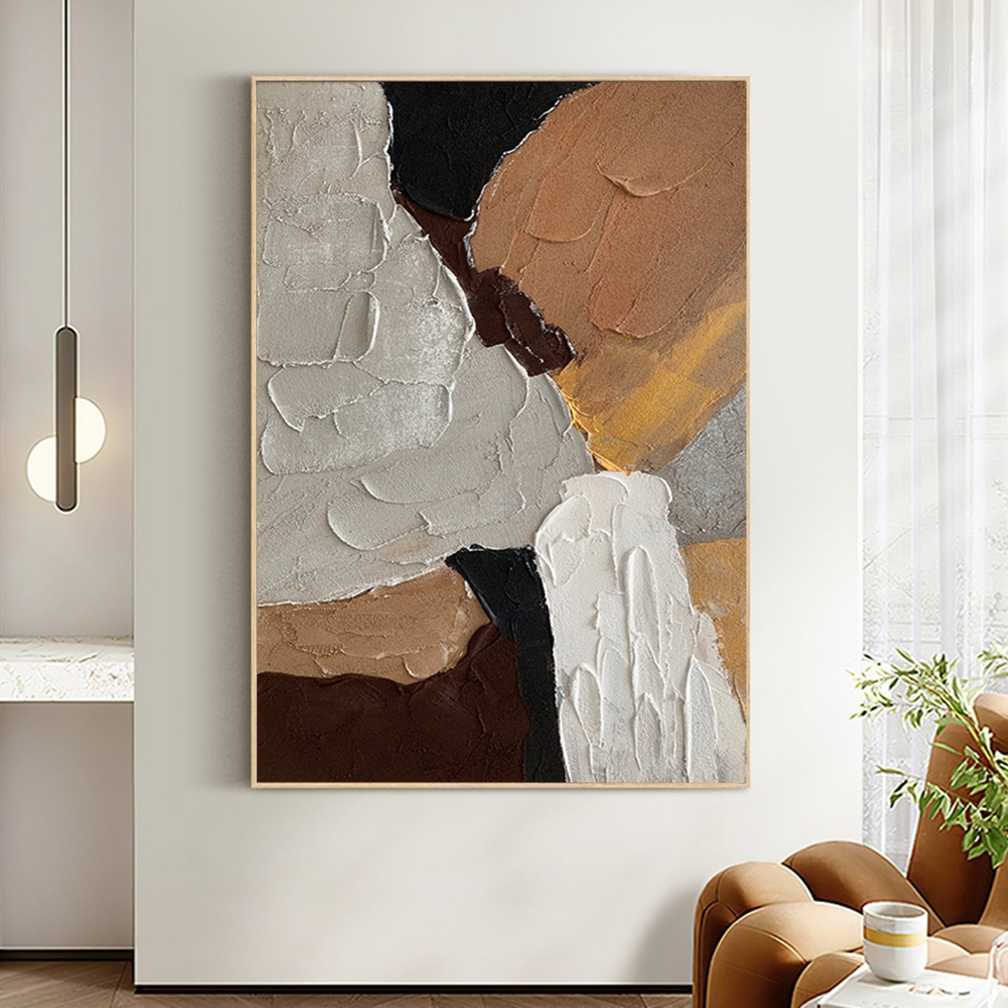 HAND PAINTED CANVAS, SWIRL , MINIMALIST PAINTING