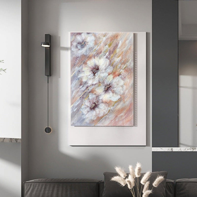FLORAL PAINTING, WHITE FLOWER, HAND-PAINTED CANVAS,claude monet impressionism paintings,claude monet modern art style,claude monet post impressionism,claude monet short brush strokes,claude monet tate,clay artists famous,clay pottery artists,clay sculpture artists