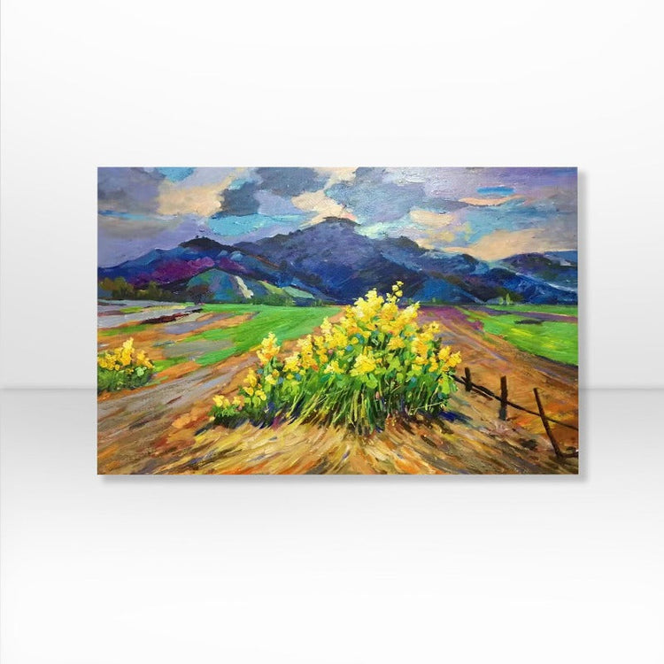 Roadside Flower, Landscape Painting Australia, Hand-painted Canvas,best charcoal sketches ,best chinese photographers,best contemporary abstract artists,best contemporary abstract painters