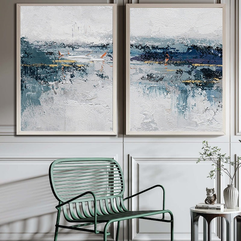 Lakeside, Abstract Painting Australia, Hand-painted Canvas art supplies set | art supply kit | art surrealism | art to buy for investment | art to buy near me