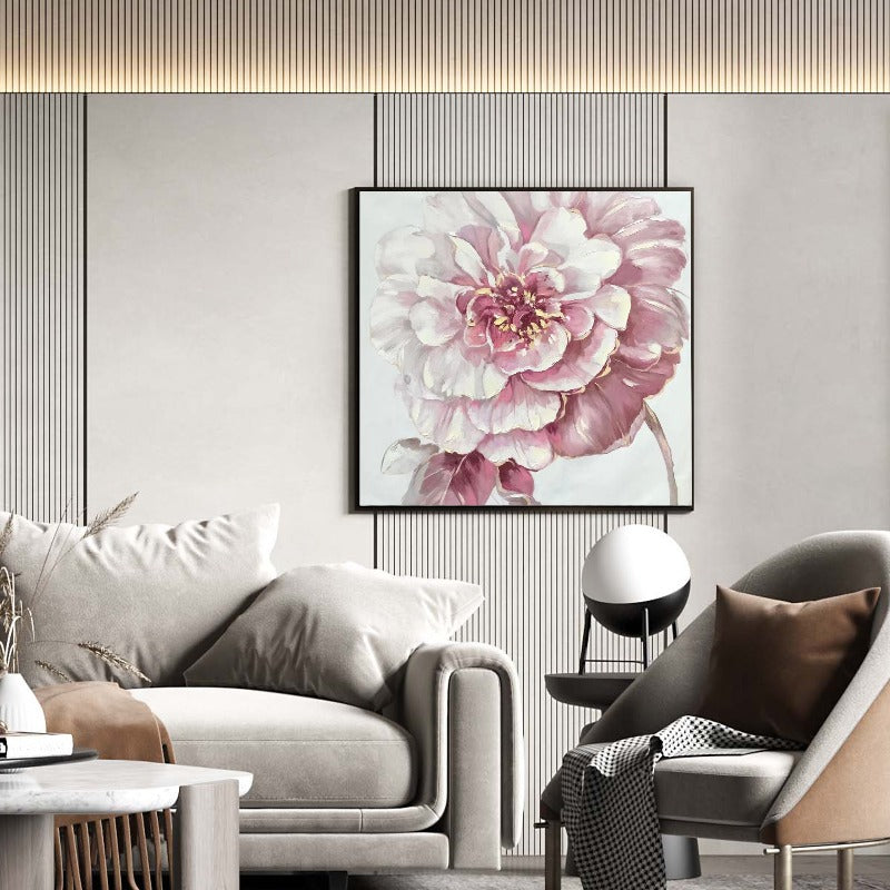 Set of 2 Pink Flower, Hand-painted Canvas, Floral Painting Australia,artist during impressionism era,artist edvard munch,artist edvard munch paintings,artist famous for dots