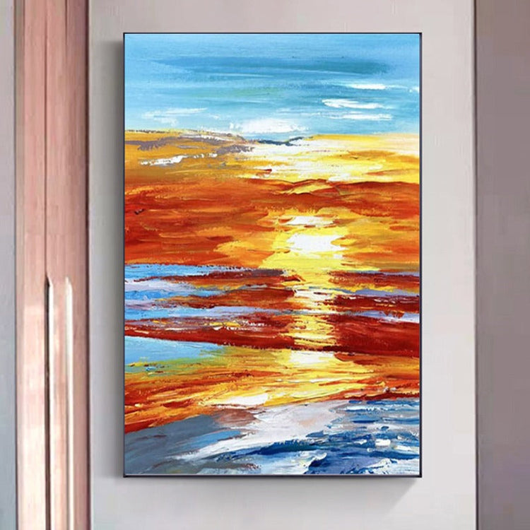 Gold Coastal, Landscape Painting Australia, Hand-painted Canvas,bharni madhubani painting,bharni style of madhubani painting,big bronze statues,big madhubani painting,big metal sculpture,big size madhubani painting,biggest art fairs,biggest art fairs in the world,biggest art fairs in us