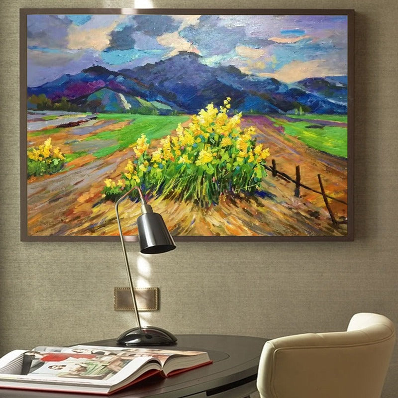 Roadside Flower, Landscape Painting Australia, Hand-painted Canvas,best charcoal sketches ,best chinese photographers,best contemporary abstract artists,best contemporary abstract painters