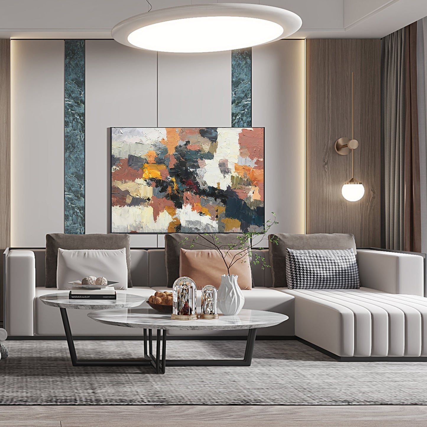 Abstract Painting, Heaven, Hand-Painted Canvas