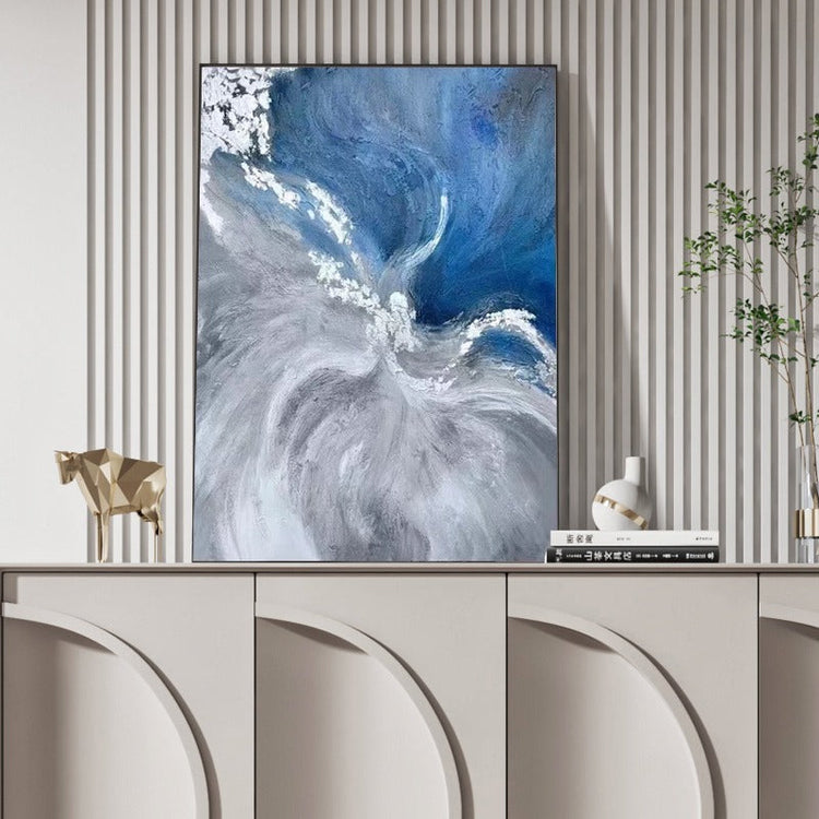 Blue and Grey Abstract Painting Australia, Fusion, Hand-painted Canvas,british paintings,british pop art artists,british tate,british tate museum,bronze art gallery,bronze artist,bronze figure sculpture,bronze metal sculpture,bronze sculpture art,bronze sculpture artists near me,bronze sculpture artists uk