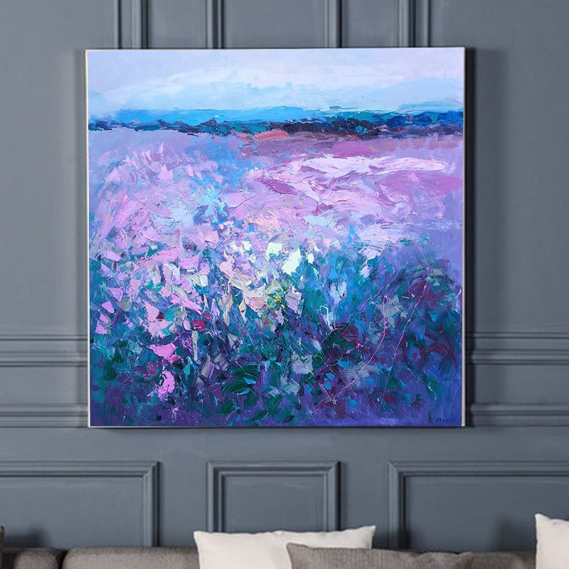 Lavender Land, Landscape Painting Australia, Hand-painted Canvas,best online platform to sell art,best online shop for artists,best original art websites,best paint for impressionism,best painters 2020,best painting artists 2020,best painting selling website,best painting sites