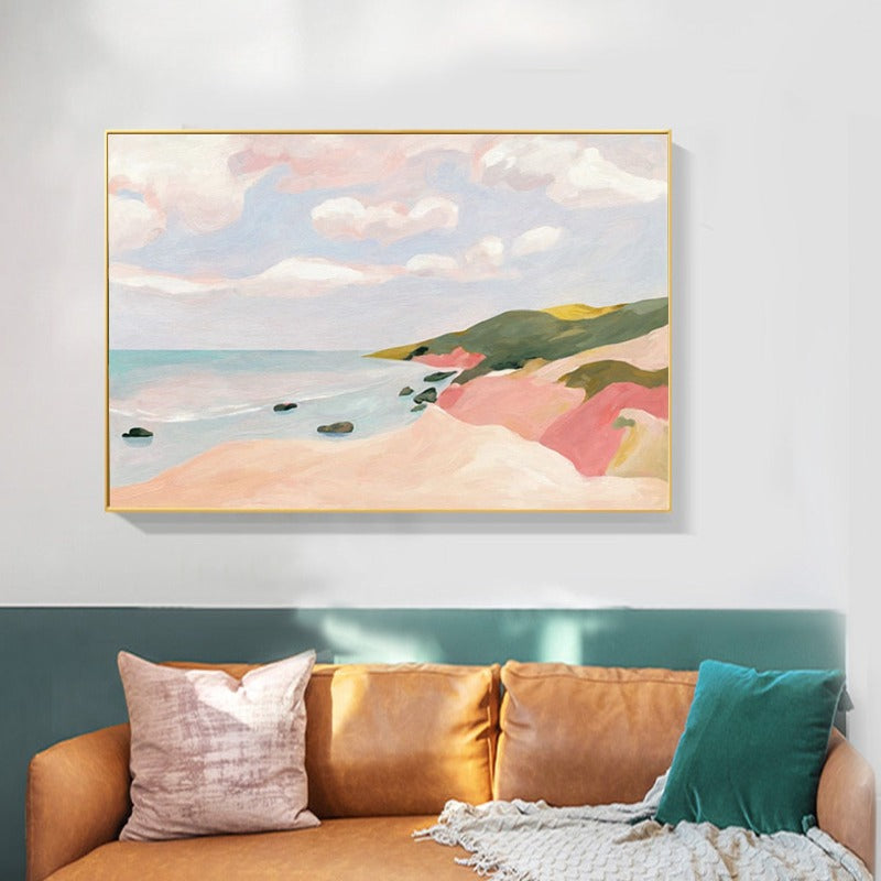 Coastal View B, Landscape Painting Australia, Hand-painted Canvas