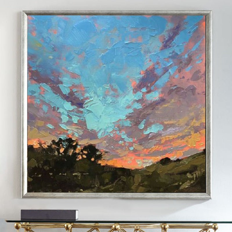 Sunset on the Land, Landscape Painting Australia, Hand-painted Canvas,best art gallery in singapore,best art gallery near me,best art gallery websites,best art investments 2020