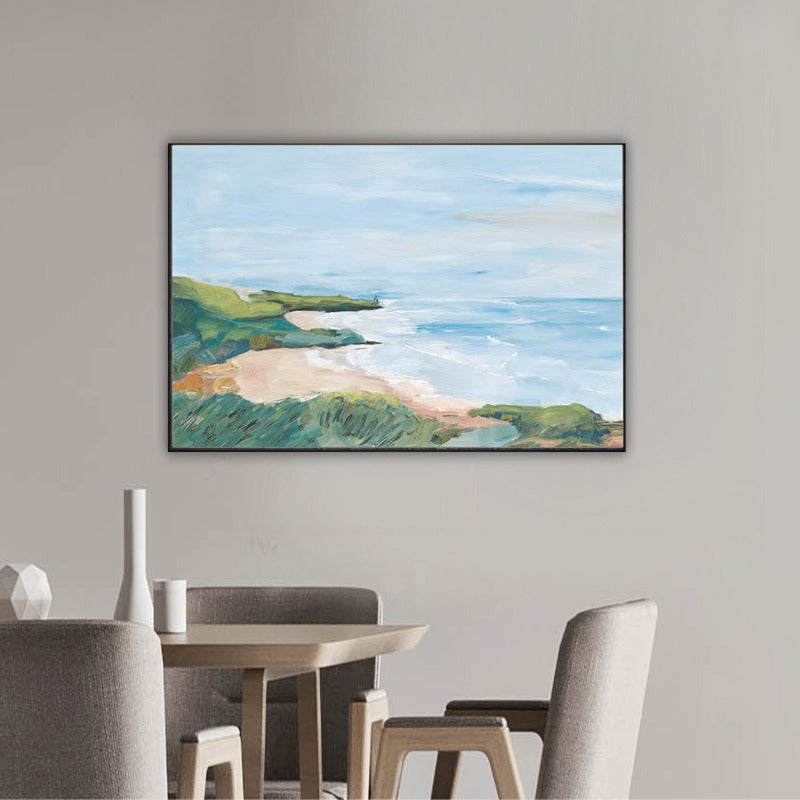 Costal Beach, Landscape Painting Australia, Hand-painted Canvas