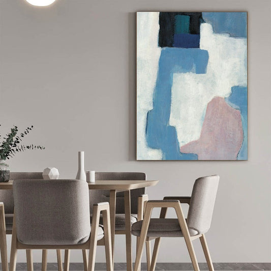 Navy Shaped, Abstract Painting Australia, Hand-painted Canvas,artwork made by contemporary artist,,artwork malaysia,artwork marketplace,artwork of a contemporary artist