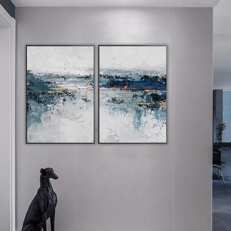 Lakeside, Abstract Painting Australia, Hand-painted Canvas art using acrylic paint | art using charcoal | art wall art | art wall sculpture | art water color | art watercolors