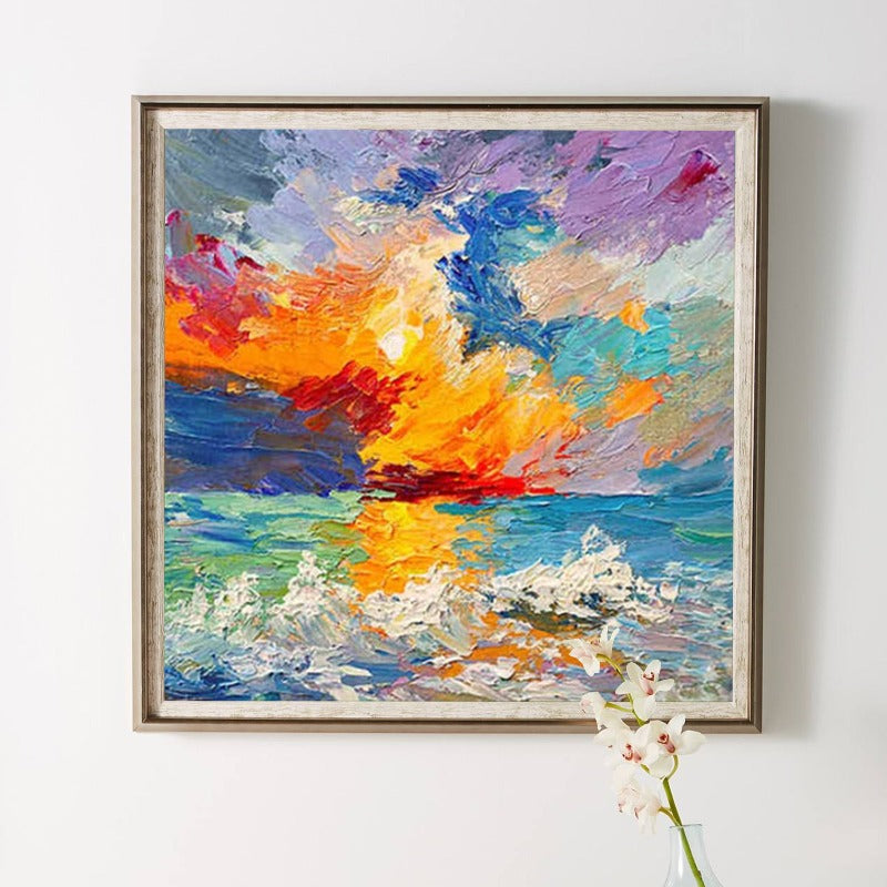 Golden Sunset, Landscape Painting Australia, Hand-painted Canvas,best watercolor painting in the world,best watercolor paintings ever,best watercolor pictures,best watercolour artists,best way to frame art,best way to sell art online 2020,best way to sell art online uk,best way to sell artwork online
