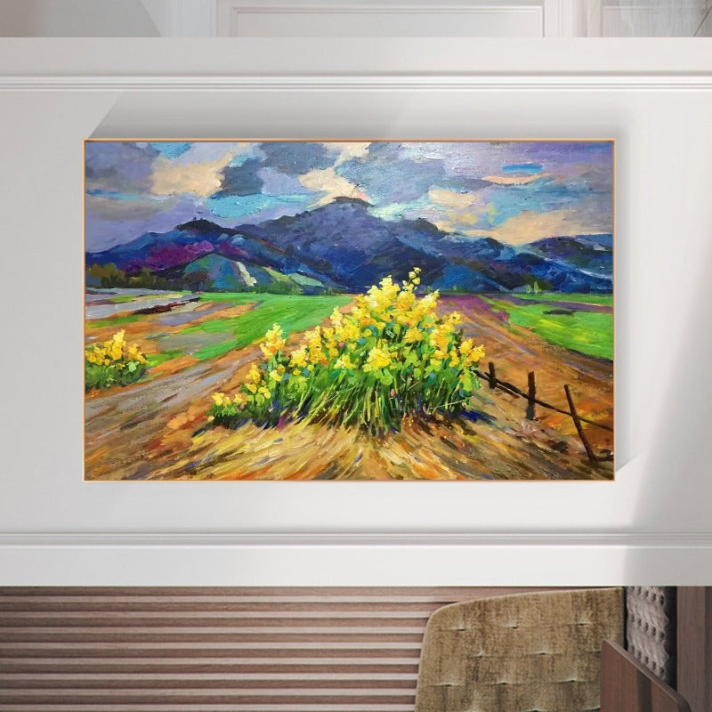Roadside Flower, Landscape Painting Australia, Hand-painted Canvas,best charcoal sketches ,best chinese photographers,best contemporary abstract artists,best contemporary abstract painters