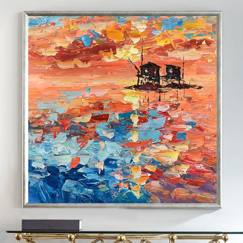 Sunset Offing, Landscape Painting Australia, Hand-painted Canvas,best art selling apps,best art selling websites,best art sites online,best art websites to sell art,best art websites uk
