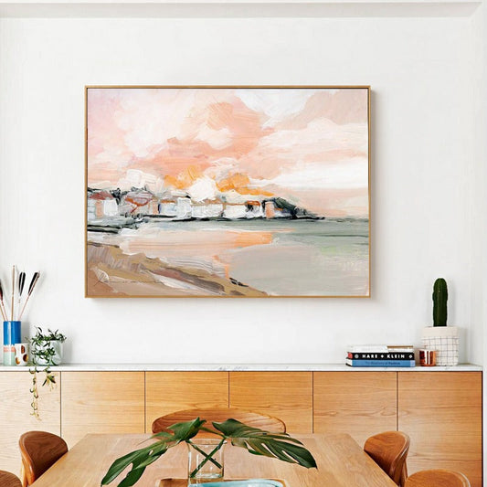 Coastal View, Landscape Painting Australia, Hand-painted Canvas