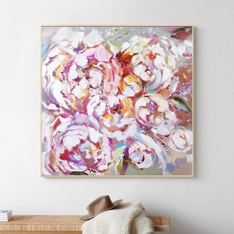 Pink Flower, Floral Painting Australia, Hand-painted Canvas,china contemporary art,china contemporary artist,chinese art contemporary,chinese art gallery singapore,chinese artist,chinese artist contemporary,chinese artist famous,chinese artists,chinese ceramic artists,chinese contemporary