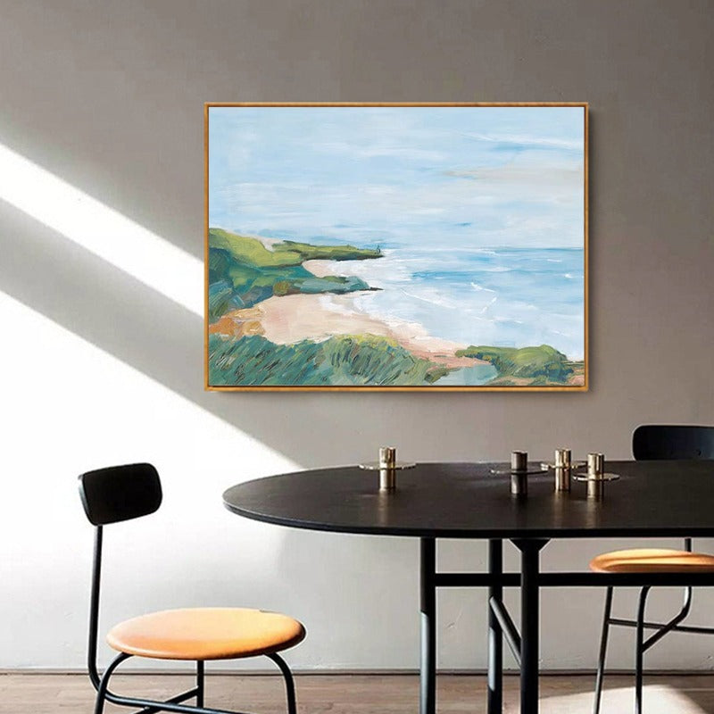 Costal Beach, Landscape Painting Australia, Hand-painted Canvas
