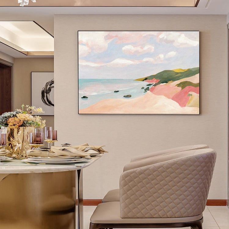 Coastal View B, Landscape Painting Australia, Hand-painted Canvas