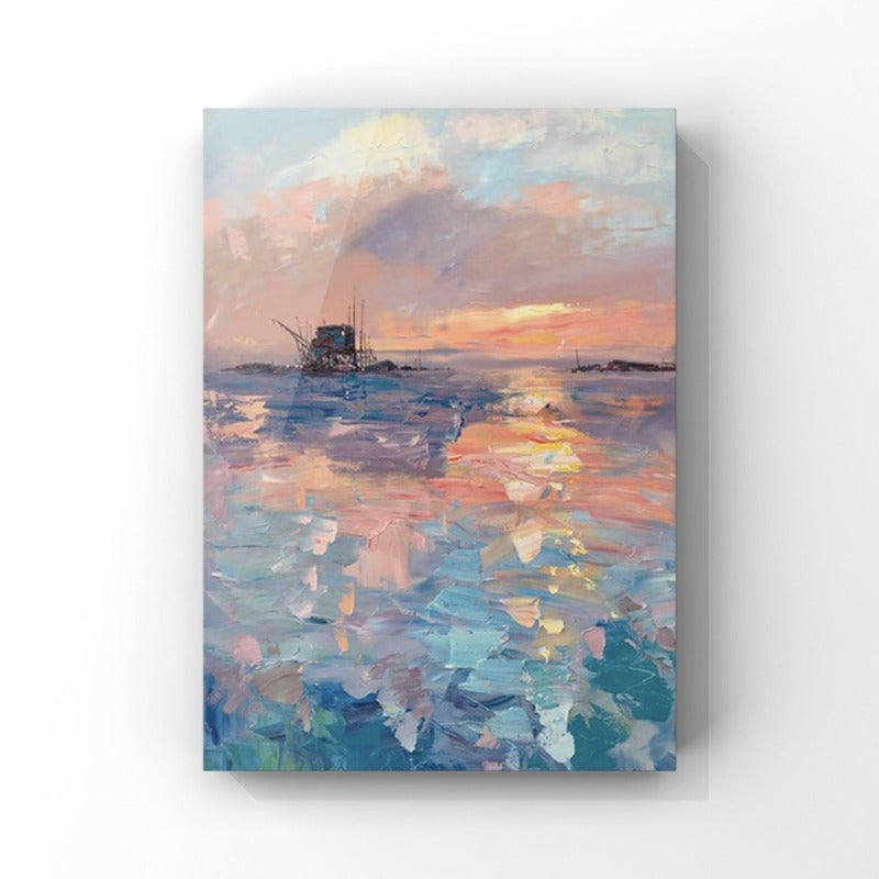 Sunset, Landscape Painting Australia, Hand-painted Canvas,best art galleries for emerging artists,best art galleries in la,best art galleries in usa,best art gallery apps