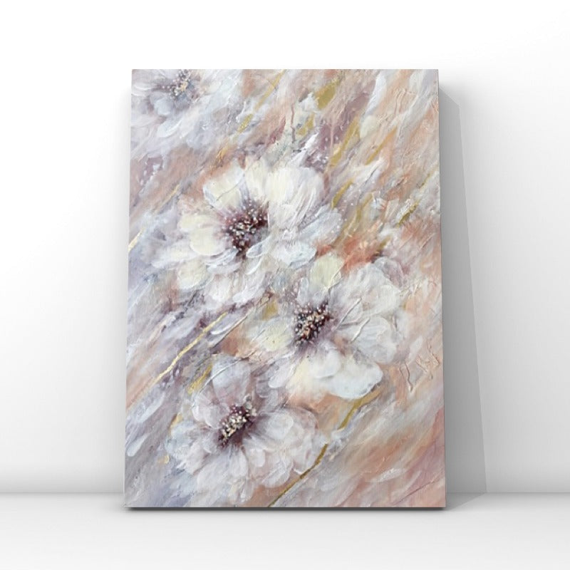 FLORAL PAINTING, WHITE FLOWER, HAND-PAINTED CANVAS,claude monet impressionism paintings,claude monet modern art style,claude monet post impressionism,claude monet short brush strokes,claude monet tate,clay artists famous,clay pottery artists,clay sculpture artists