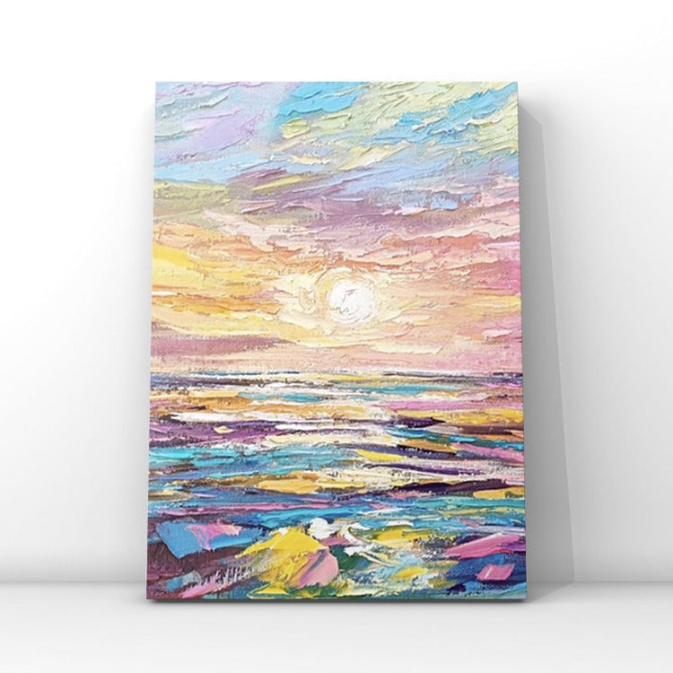 Colorful Sunset, Landscape Painting Australia, Hand-painted Canvas