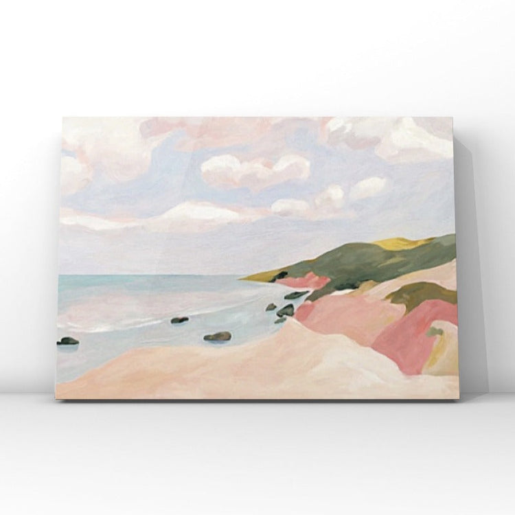 Coastal View B, Landscape Painting Australia, Hand-painted Canvas