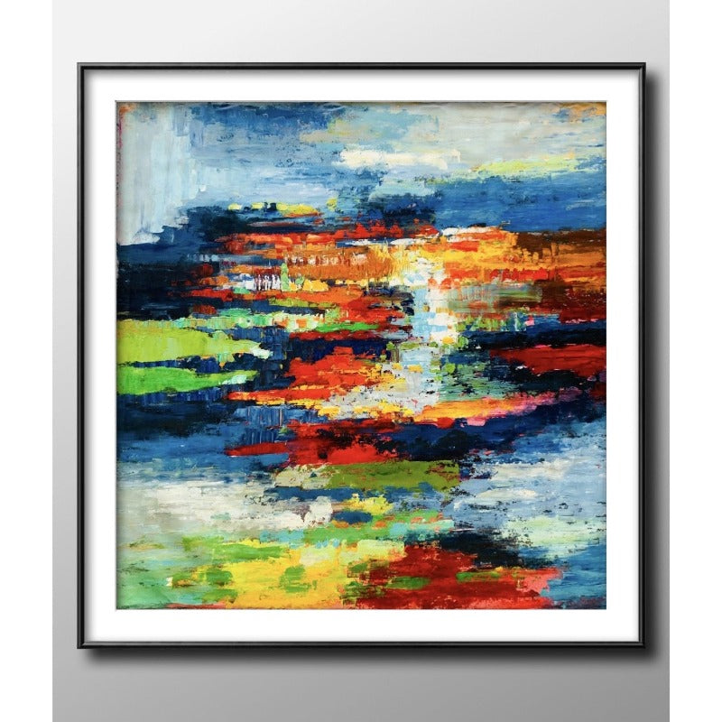 Peaceful Lake, Landscape Painting Australia, Hand-painted Canvas,best kinetic sculptures,best korean photographers,best la galleries,best landscape painters
