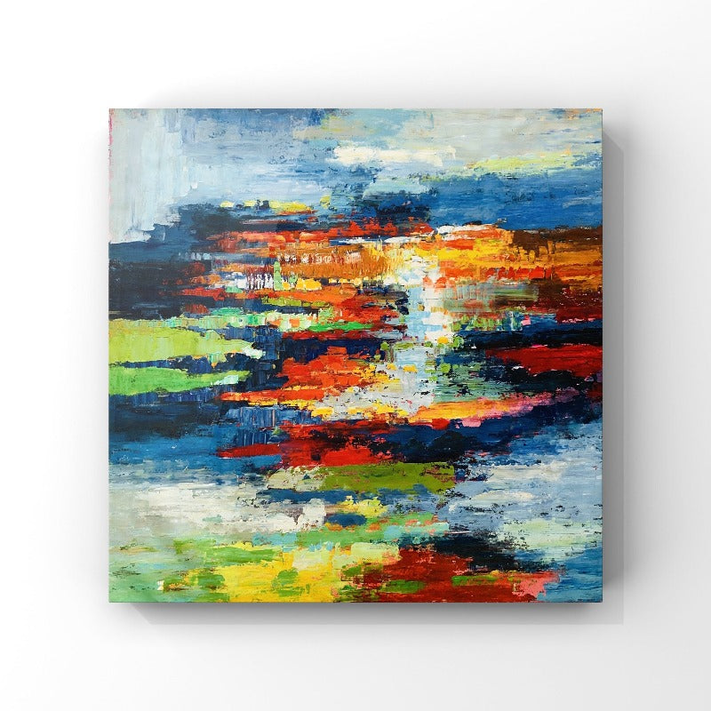 Peaceful Lake, Landscape Painting Australia, Hand-painted Canvas,best kinetic sculptures,best korean photographers,best la galleries,best landscape painters