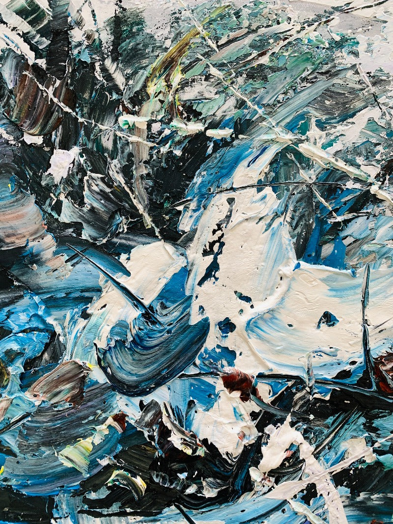 The Disorder, Impasto-abstract Painting Australia, Hand-painted Canvas